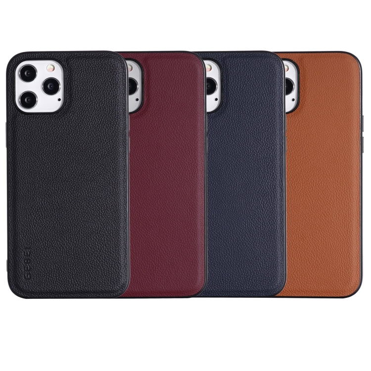 For iPhone 12 / 12 Pro GEBEI Full-coverage Shockproof Leather Protective Case(Brown) - iPhone 12 / 12 Pro Cases by GEBEI | Online Shopping UK | buy2fix