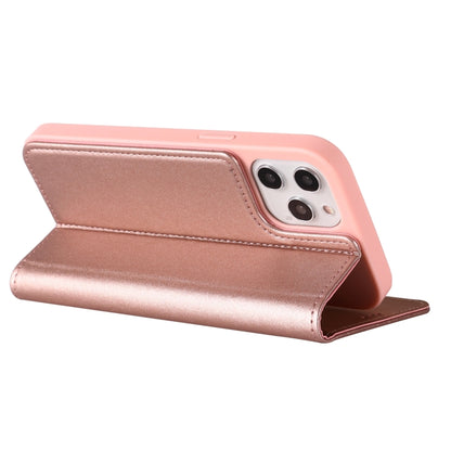 For iPhone 12 / 12 Pro GEBEI PU+TPU Horizontal Flip Protective Case with Holder & Card Slots(Rose Gold) - iPhone 12 / 12 Pro Cases by GEBEI | Online Shopping UK | buy2fix