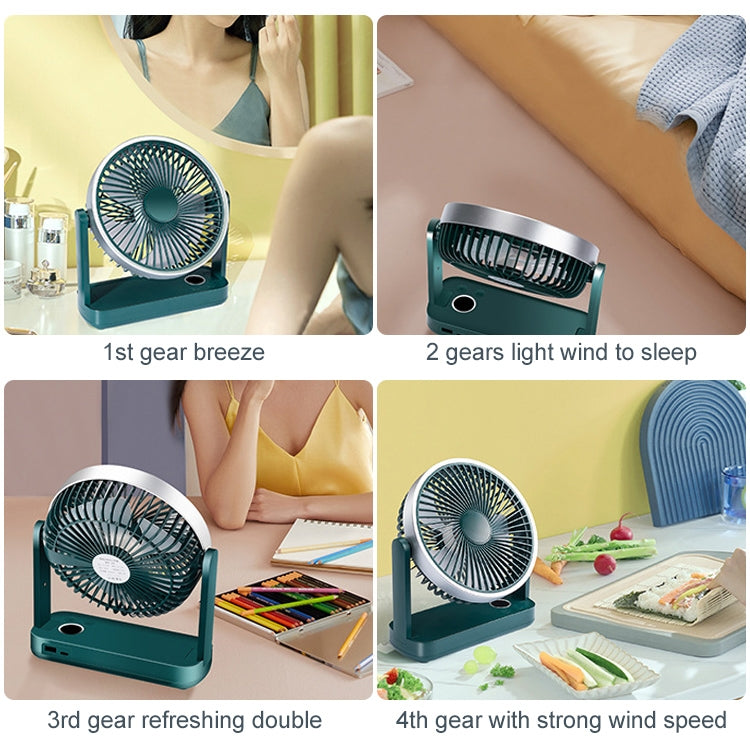 F701 Desktop Electric Fan with LED Display (White) - Consumer Electronics by buy2fix | Online Shopping UK | buy2fix