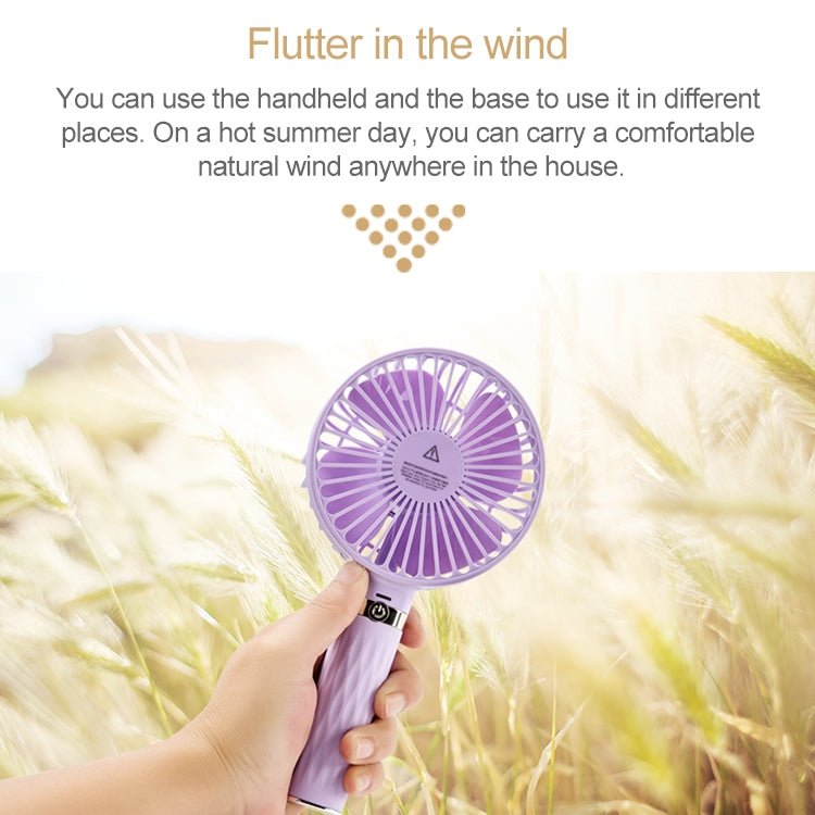 S8 Portable Mute Handheld Desktop Electric Fan, with 3 Speed Control (White) - Consumer Electronics by buy2fix | Online Shopping UK | buy2fix