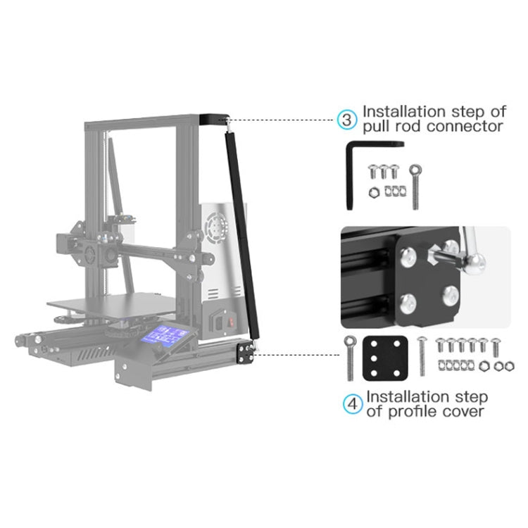 Creality Ender-3 / 3Pro Tie Rod Fixed Support Frame 3D Printer Structure Bracket - Consumer Electronics by Creality | Online Shopping UK | buy2fix