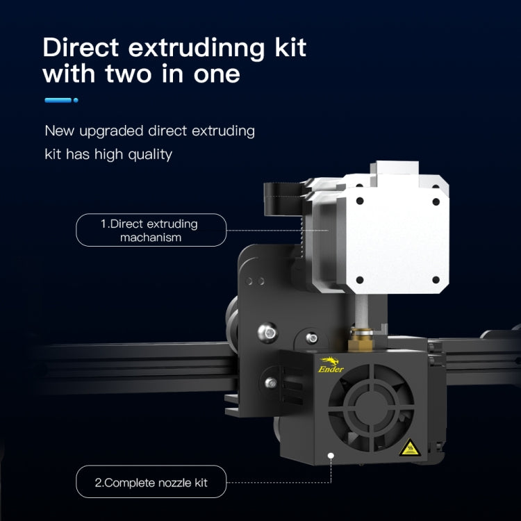 Creality Ender-3 Direct Extruding Mechanism Complete Extruder Nozzle Kit with Stepper Motor - Consumer Electronics by Creality | Online Shopping UK | buy2fix