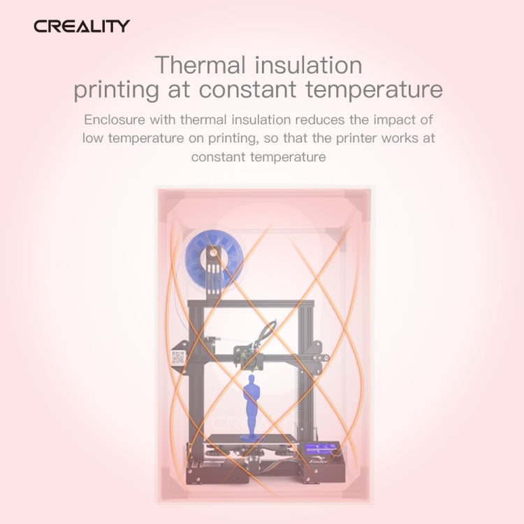 Creality 3D Printer Flame Retardant Aluminum Foil Cloth Protective Cover for Ender-3, Medium Size: 72x76x65cm - Parts by Creality | Online Shopping UK | buy2fix