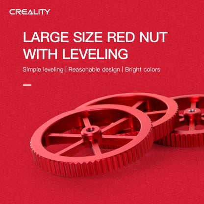 Creality Metal Red Hand Screwed Leveling Nut for Ender-3 / Ender-3 Pro / Ender-3 V2 / CR-10 Pro V2 3D Printer (Red) - Parts by Creality | Online Shopping UK | buy2fix