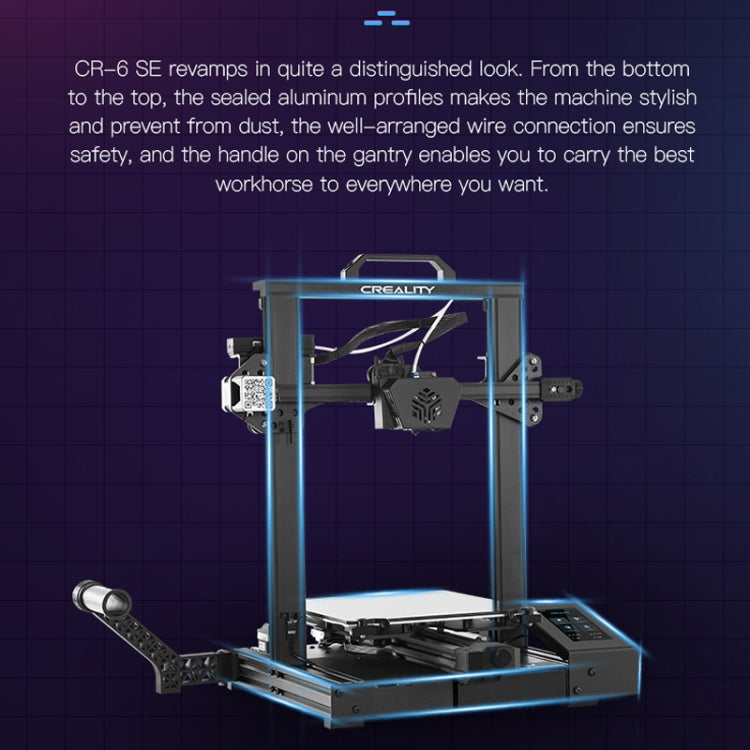 CREALITY CR-6 SE 350W Intelligent Leveling-free DIY 3D Printer, Print Size : 23.5 x 23.5 x 25cm, US Plug - 3D Printer by Creality | Online Shopping UK | buy2fix