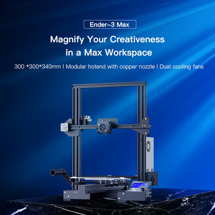 CREALITY Ender-3 Max Smart Sensor Dual Cooling Fans DIY 3D Printer, Print Size : 30 x 30 x 34cm, EU Plug - 3D Printer by Creality | Online Shopping UK | buy2fix