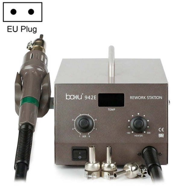 BAKU BA-942E 220V Digital Display Adjustable Temperature Hot Air Gun Desoldering Station Set, EU Plug - Electric Soldering Iron by BAKU | Online Shopping UK | buy2fix