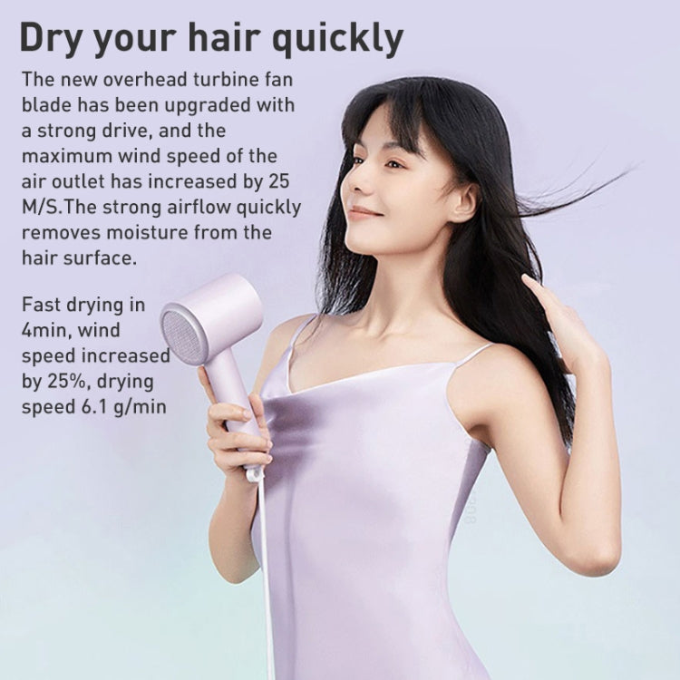 Original Xiaomi Mijia H301 Negative Ion Quick Drying Electric Hair Dryer, US Plug(Purple) - Hair Dryers & Accessories by Xiaomi | Online Shopping UK | buy2fix