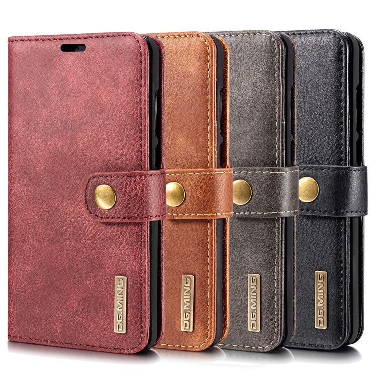 Crazy Horse Texture Flip Detachable Magnetic Leather Case for Huawei P20 Pro, with Holder & Card Slots & Wallet(Brown) - Huawei Cases by DG.MING | Online Shopping UK | buy2fix