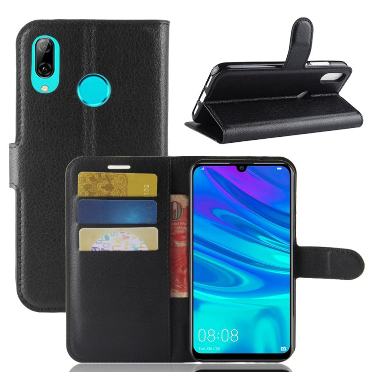 Litchi Texture Horizontal Flip Leather Case for Huawei P30 Lite, with Wallet & Holder & Card Slots (Black) - Mobile Accessories by buy2fix | Online Shopping UK | buy2fix