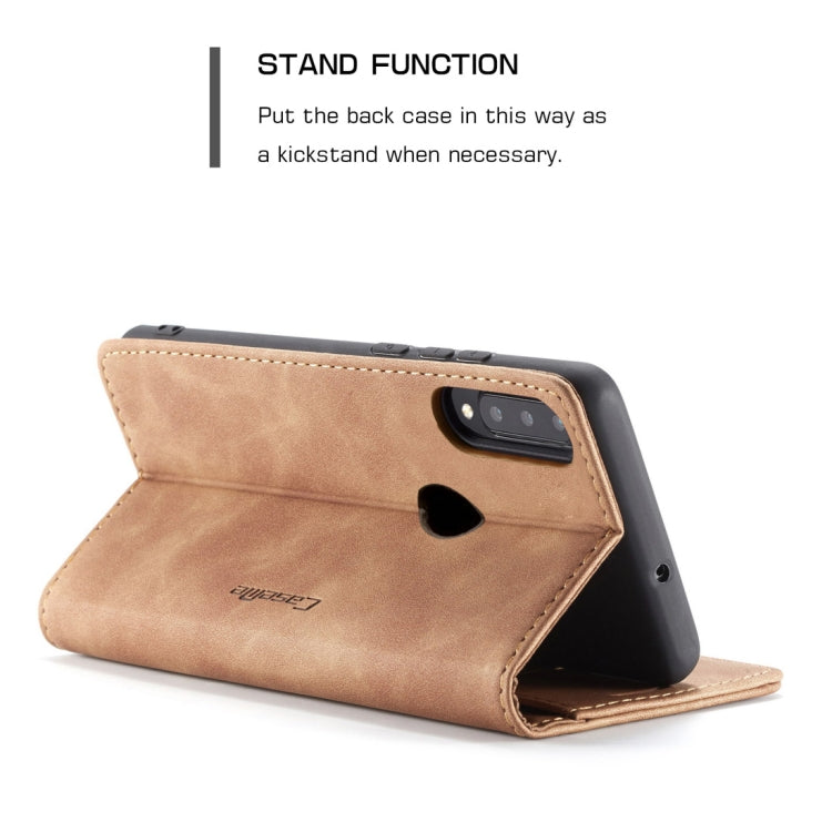 CaseMe-013 Multifunctional Retro Frosted Horizontal Flip Leather Case for Huawei P30 Lite, with Card Slot & Holder & Wallet (Brown) - Huawei Cases by CaseMe | Online Shopping UK | buy2fix