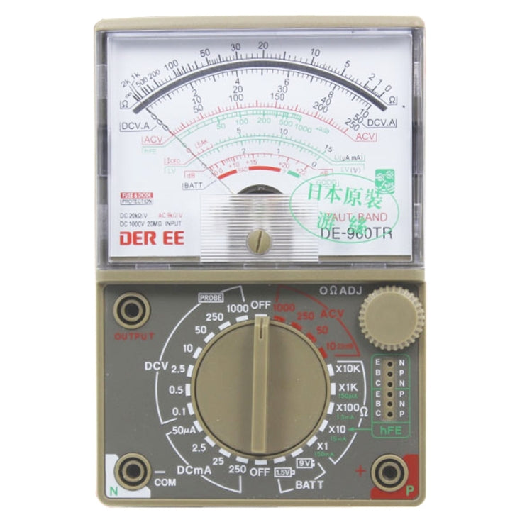 DE-960TR Pointer Precision Springs LCD Screen Display Mechanical Multimeter - Consumer Electronics by buy2fix | Online Shopping UK | buy2fix