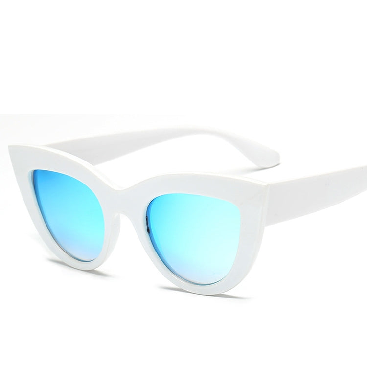 Cat Eye Mirrored Metal Frame UV400 Sunglasses for Women - Sunglasses by buy2fix | Online Shopping UK | buy2fix