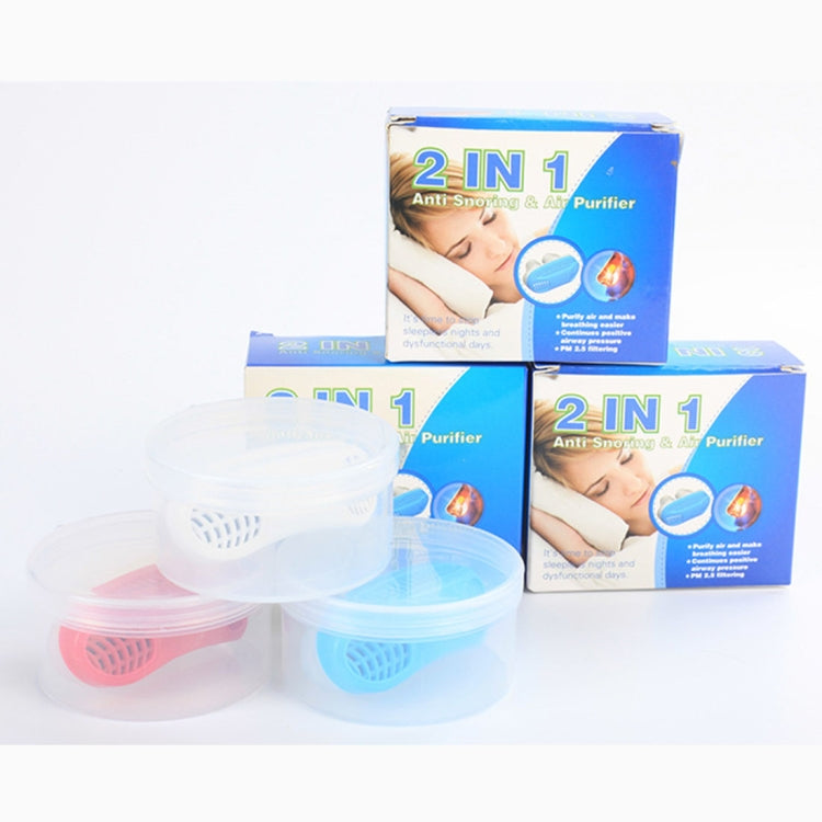 2 in 1 ABS Silicone Anti Snoring Air Purifier (Blue) - Anti Snoring Tools by buy2fix | Online Shopping UK | buy2fix