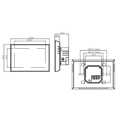 BHT-8000-GCLW-SS Brushed Stainless Steel Mirror Controlling Water/Gas Boiler Heating Energy-saving and Environmentally-friendly Smart Home Negative Display LCD Screen Round Room Thermostat with WiFi - Consumer Electronics by buy2fix | Online Shopping UK | buy2fix