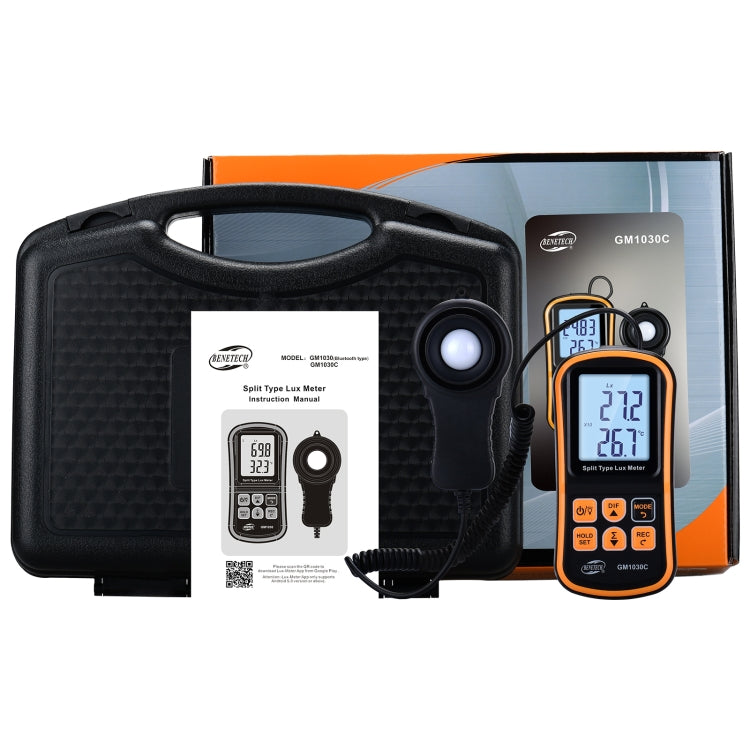 BENETECH GM1030C Portable Split Digital Illuminometer LUX Meter - Light & Sound Meter by BENETECH | Online Shopping UK | buy2fix