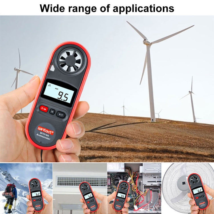 Wintact WT816A Digital Electronic Thermometer Anemometer - Tachometers & Anemometer by Wintact | Online Shopping UK | buy2fix