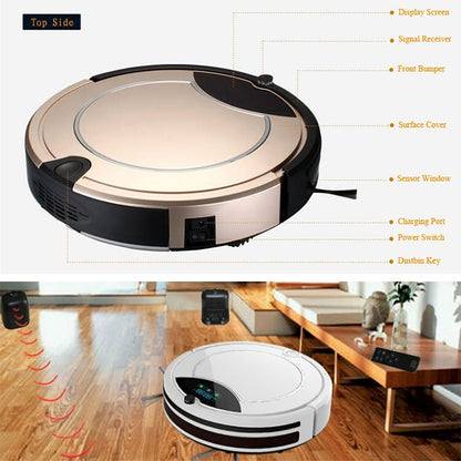 TOCOOL TC-450 Smart Vacuum Cleaner Touch Display Household Sweeping Cleaning Robot with Remote Control(Gold) - Robot Vacuum Cleaner by TOCOOL | Online Shopping UK | buy2fix