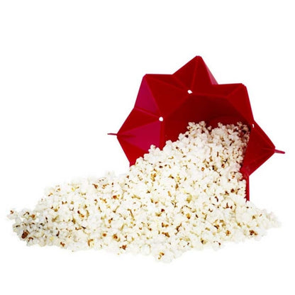 2 PCS Creative Foldable Silicone Microwave Popcorn Maker(Red) - Home & Garden by buy2fix | Online Shopping UK | buy2fix