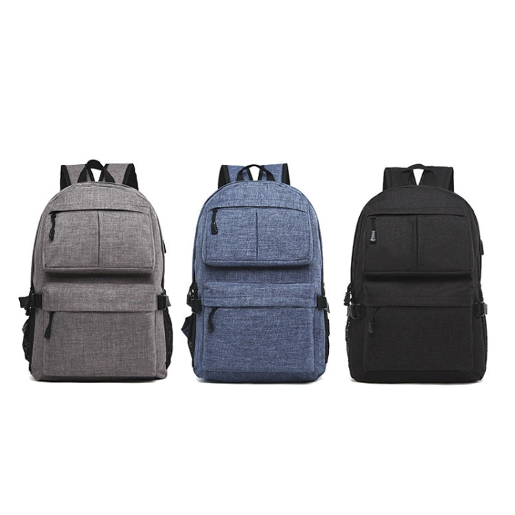 Universal Multi-Function Oxford Cloth Laptop Shoulders Bag Backpack with External USB Charging Port, Size: 46x32x12cm, For 15.6 inch and Below Macbook, Samsung, Lenovo, Sony, DELL Alienware, CHUWI, ASUS, HP(Black) - Backpack by buy2fix | Online Shopping UK | buy2fix