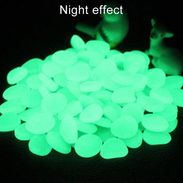 100 PCS Glow in The Dark Garden Pebbles for Walkways & Decoration and Plants Luminous Stones(Emerald) - Home & Garden by buy2fix | Online Shopping UK | buy2fix