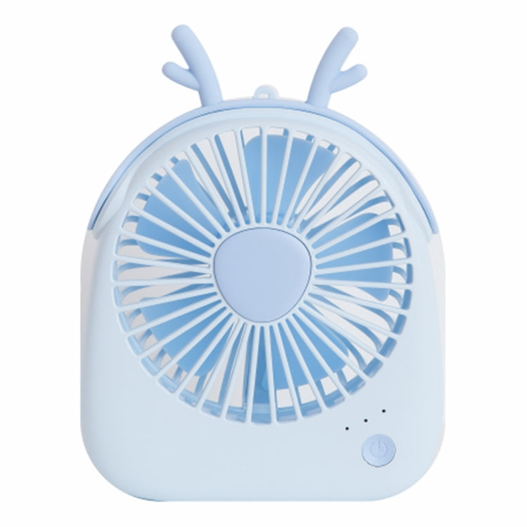 WT-F14 1200 mAh Deer Shape Mini Portable Fan with 3 Speed Control(Blue) - Consumer Electronics by buy2fix | Online Shopping UK | buy2fix