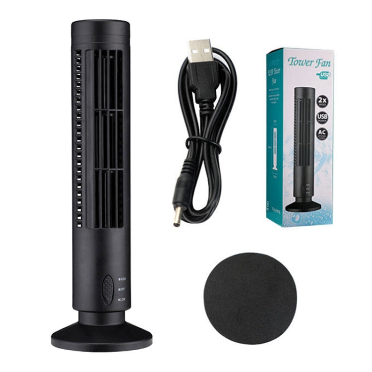 Tower Type USB Electric Fan Leafless Air-conditioning Fan(Black) - Consumer Electronics by buy2fix | Online Shopping UK | buy2fix