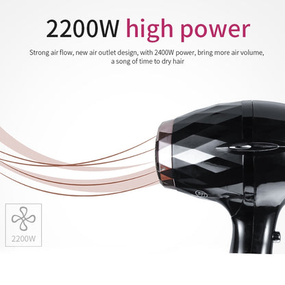 VGR V-413 2200W Negative Ion Hair Dryers with 6 Gear Adjustment, Plug Type: EU Plug (Black) - Hair Dryers & Accessories by VGR | Online Shopping UK | buy2fix