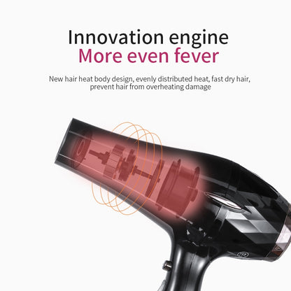 VGR V-413 2200W Negative Ion Hair Dryers with 6 Gear Adjustment, Plug Type: EU Plug (Black) - Hair Dryers & Accessories by VGR | Online Shopping UK | buy2fix