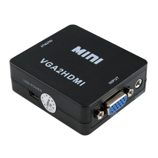 HOWEI HW-2107 HD 1080P Mini VGA to HDMI Scaler Box Audio Video Digital Converter - Converter by buy2fix | Online Shopping UK | buy2fix