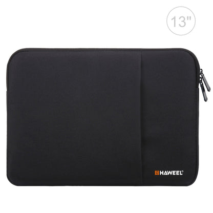 HAWEEL 13.0 inch Sleeve Case Zipper Briefcase Laptop Carrying Bag, For Macbook, Samsung, Lenovo, Sony, DELL Alienware, CHUWI, ASUS, HP, 13 inch and Below Laptops(Black) - 13.3 inch by HAWEEL | Online Shopping UK | buy2fix