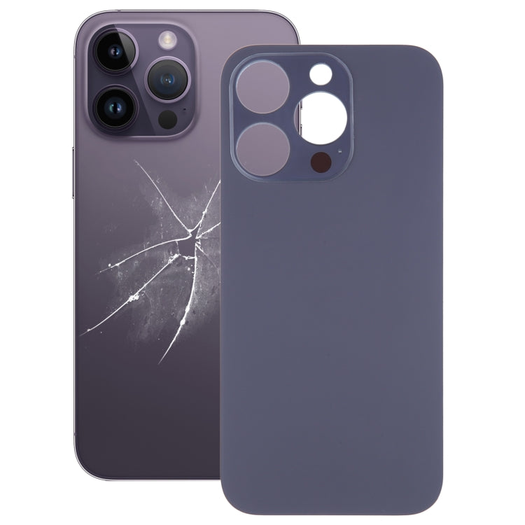 Easy Replacement Big Camera Hole Glass Back Battery Cover for iPhone 14 Pro(Purple) - Repair & Spare Parts by buy2fix | Online Shopping UK | buy2fix