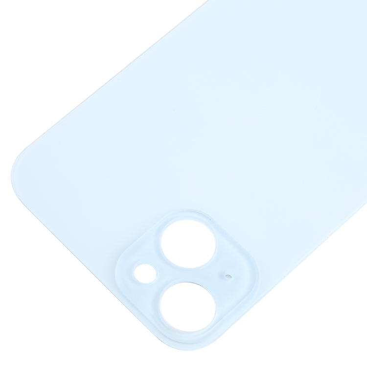 For iPhone 15 Plus Easy Replacement Big Camera Hole Glass Back Battery Cover(Blue) -  by buy2fix | Online Shopping UK | buy2fix