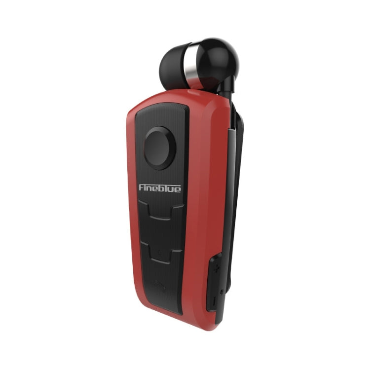 Fineblue F910 CSR4.1 Retractable Cable Caller Vibration Reminder Anti-theft Bluetooth Headset(Red) - Bluetooth Earphone by Fineblue | Online Shopping UK | buy2fix