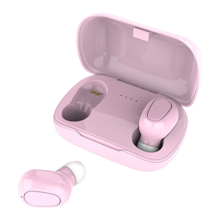 L-21 9D Sound Effects Bluetooth 5.0 Touch Wireless Bluetooth Earphone with Charging Box, Support HD Call (Pink) - Bluetooth Earphone by buy2fix | Online Shopping UK | buy2fix