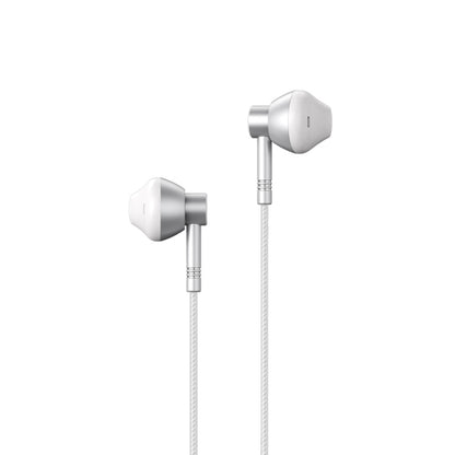 REMAX RM-201 In-Ear Stereo Metal Music Earphone with Wire Control + MIC, Support Hands-free(Silver) - Normal Style Earphone by REMAX | Online Shopping UK | buy2fix