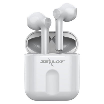 ZEALOT T2 Bluetooth 5.0 TWS Wireless Bluetooth Earphone with Charging Box, Support Touch & Call & Power Display(White) - TWS Earphone by ZEALOT | Online Shopping UK | buy2fix