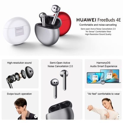 Original Huawei FreeBuds 4E Wireless Earphone T0008 Bluetooth Active Noise Reduction Earphone (White) - TWS Earphone by Huawei | Online Shopping UK | buy2fix
