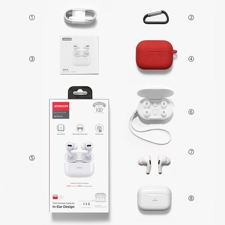 JOYROOM JR-T03 Pro Bluetooth 5.0 TWS Bilateral Wireless Earbuds Bluetooth Earphone(White) - TWS Earphone by JOYROOM | Online Shopping UK | buy2fix