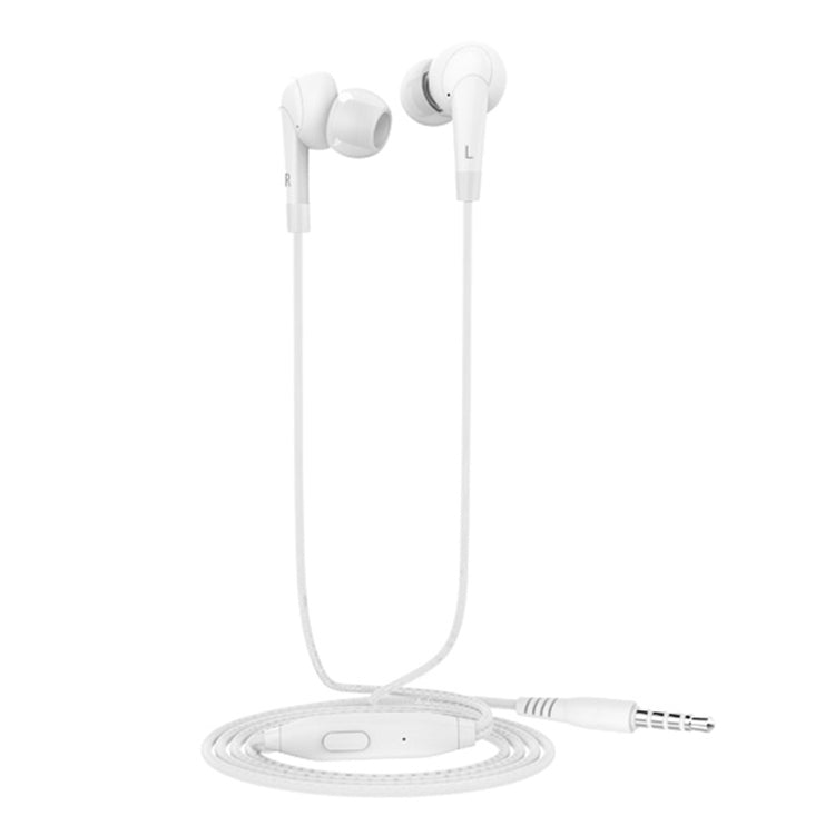 Langsdom MJ62 1.2m Wired In Ear 3.5mm Interface Stereo Earphones with Mic (White) - In Ear Wired Earphone by Langsdom | Online Shopping UK | buy2fix