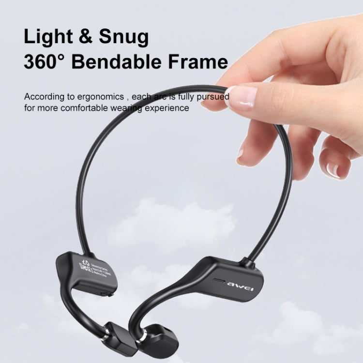 awei A889BL Air Conduction Sports Bluetooth 5.0 Wireless Headset - Bluetooth Earphone by awei | Online Shopping UK | buy2fix