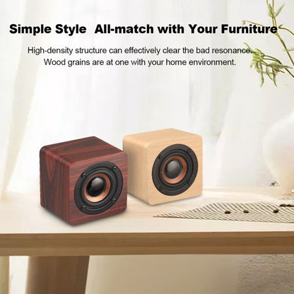 Q1 Wooden Mini Portable Mega Bass Wireless Bluetooth Speaker(Black) - Mini Speaker by buy2fix | Online Shopping UK | buy2fix