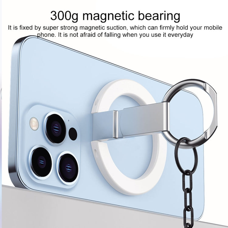 MagSafe Magnetic Adhesive Free Double Joint Ring Holder For iPhone 13 Series / iPhone 12 Series(White) - Ring Holder by buy2fix | Online Shopping UK | buy2fix