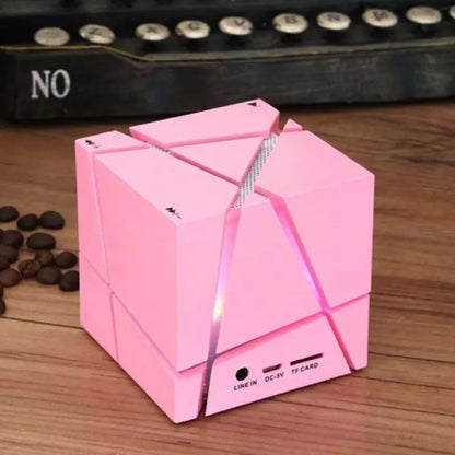 Qone 2 Cube Mini Portable Card Wireless Bluetooth Speaker(Pink) - Mini Speaker by buy2fix | Online Shopping UK | buy2fix