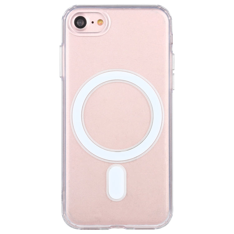 For iPhone SE 2020 / 8 Magsafe Case Simple Magnetic Ring All-inclusive Clear Crystal Acrylic PC +TPU Shockproof Case - Apple Accessories by buy2fix | Online Shopping UK | buy2fix