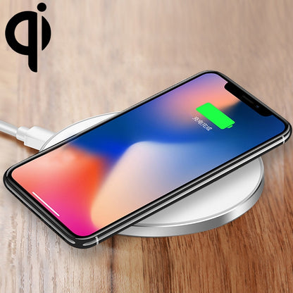 GY-68 Ultra-Thin Aluminum Alloy Wireless Fast Charging Qi Charger Pad(Silver) - Wireless Charger by buy2fix | Online Shopping UK | buy2fix