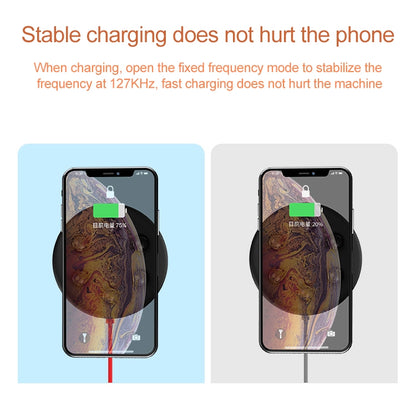 10W Portable Suction Cup Mobile Phone Fast Charging Wireless Charger, Suitable for iPhone 8 / X, Length: 1.5m(Grey White) - Apple Accessories by buy2fix | Online Shopping UK | buy2fix