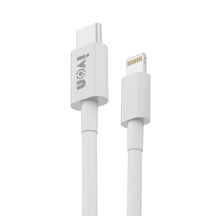 IVON CA93 20W PD USB-C / Type-C to 8 Pin TPE Fast Charging Data Cable, Cable Length: 1m - 2 in 1 Cable by IVON | Online Shopping UK | buy2fix