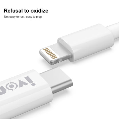 IVON CA93 20W PD USB-C / Type-C to 8 Pin TPE Fast Charging Data Cable, Cable Length: 1m - 2 in 1 Cable by IVON | Online Shopping UK | buy2fix