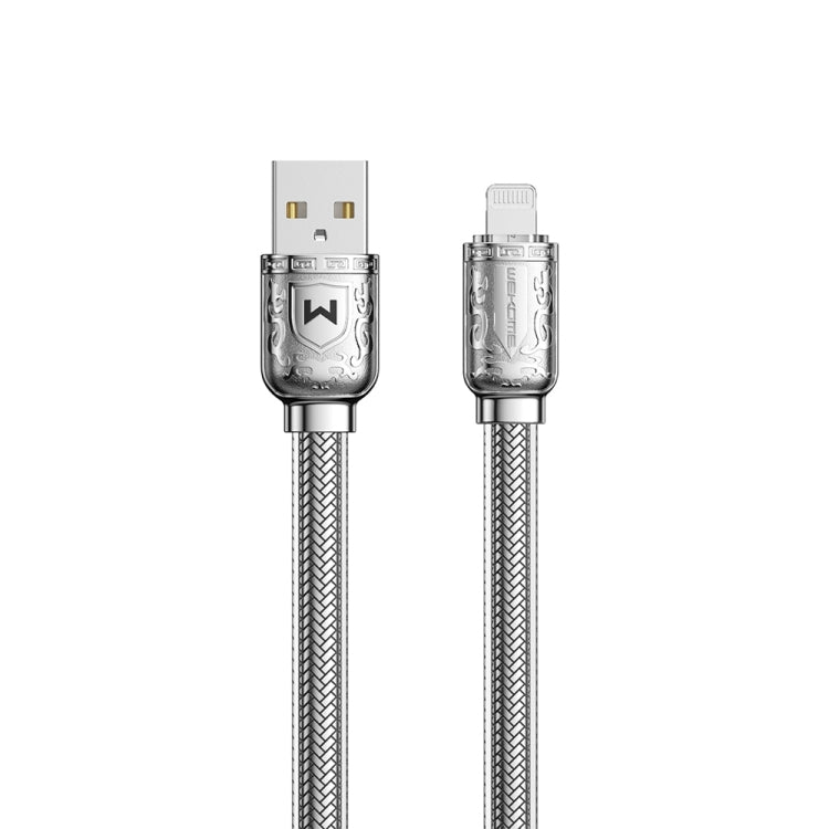 WK WDC-177 6A USB to 8 Pin Platinum Fast Charge Data Cable, Length 1m (Silver) - Normal Style Cable by WK | Online Shopping UK | buy2fix